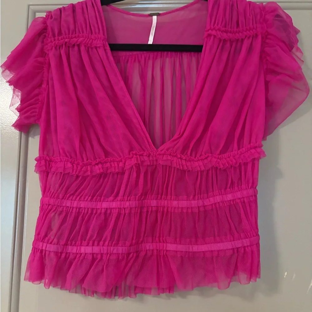 Free People Ruffle Top - Picture 3 of 5